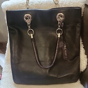 NEW Cynthia Rowley rich brown Leather Tote Bag